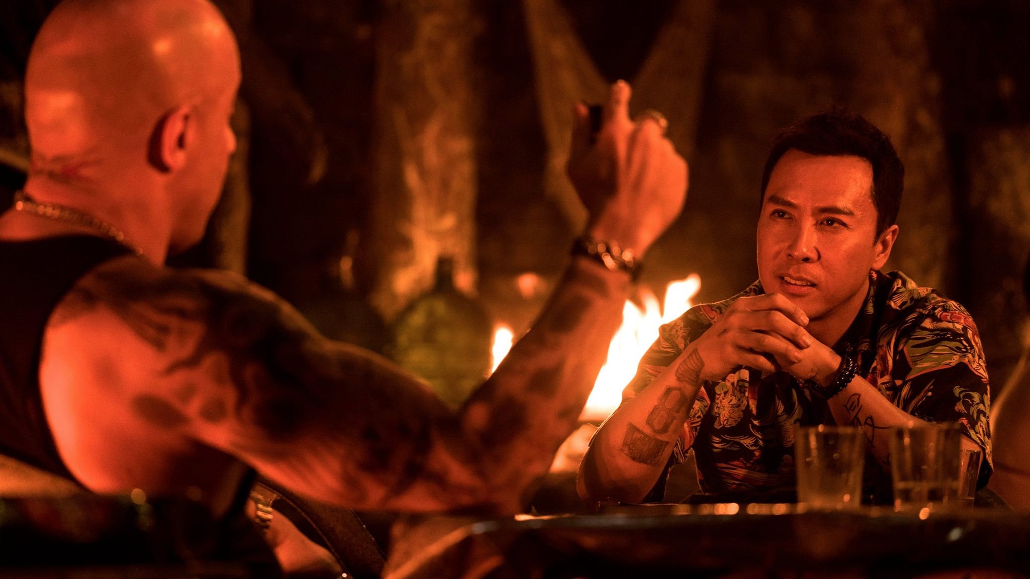Diesel and Yen have a faceoff with a game of grenade hot potato.