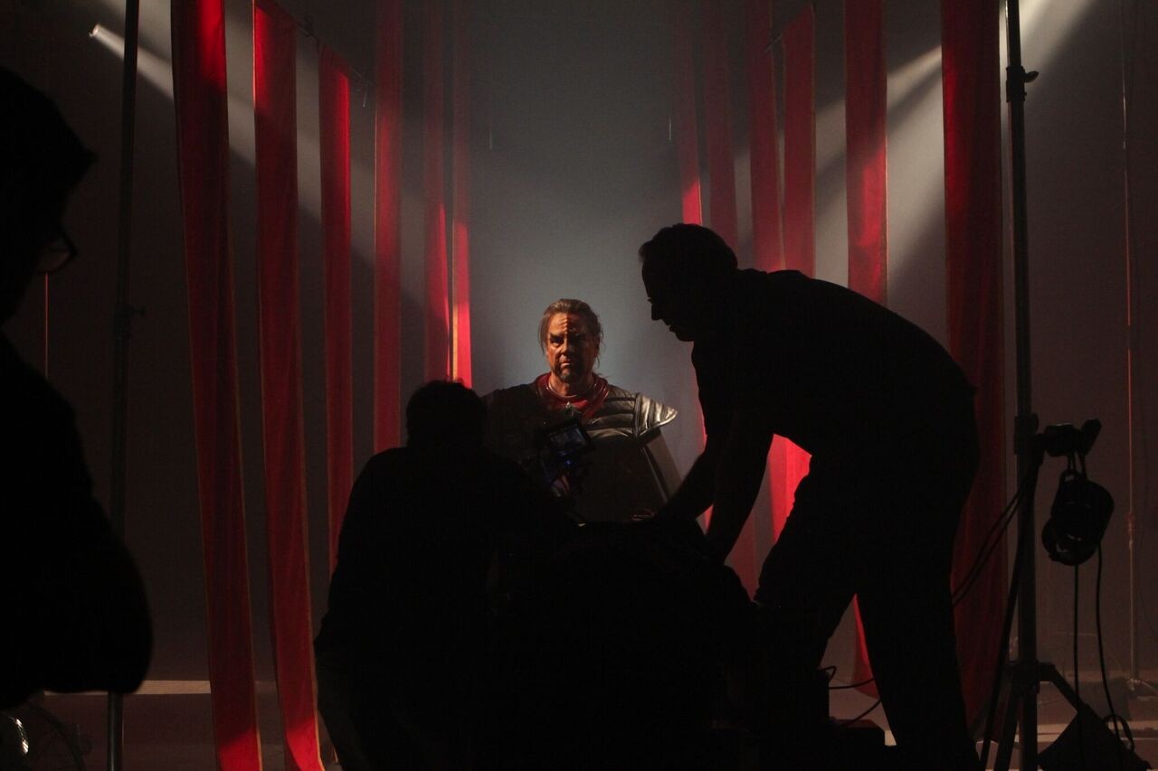 I mean how frakking Iconic is this shot? Richard as Kharn stalking down the hallway constructed for Axanar.