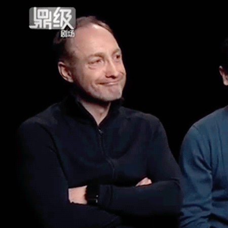 Michael McElhatton smiling is always terrifying.
