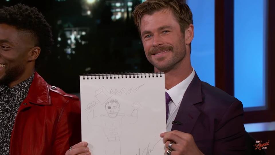 'Avengers: Infinity War' Cast Draws Their Characters On Jimmy Kimmel Live