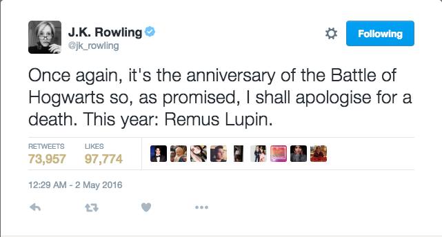 20 Years Since the Battle of Hogwarts, Plus JK Rowling's Annual Death Apology