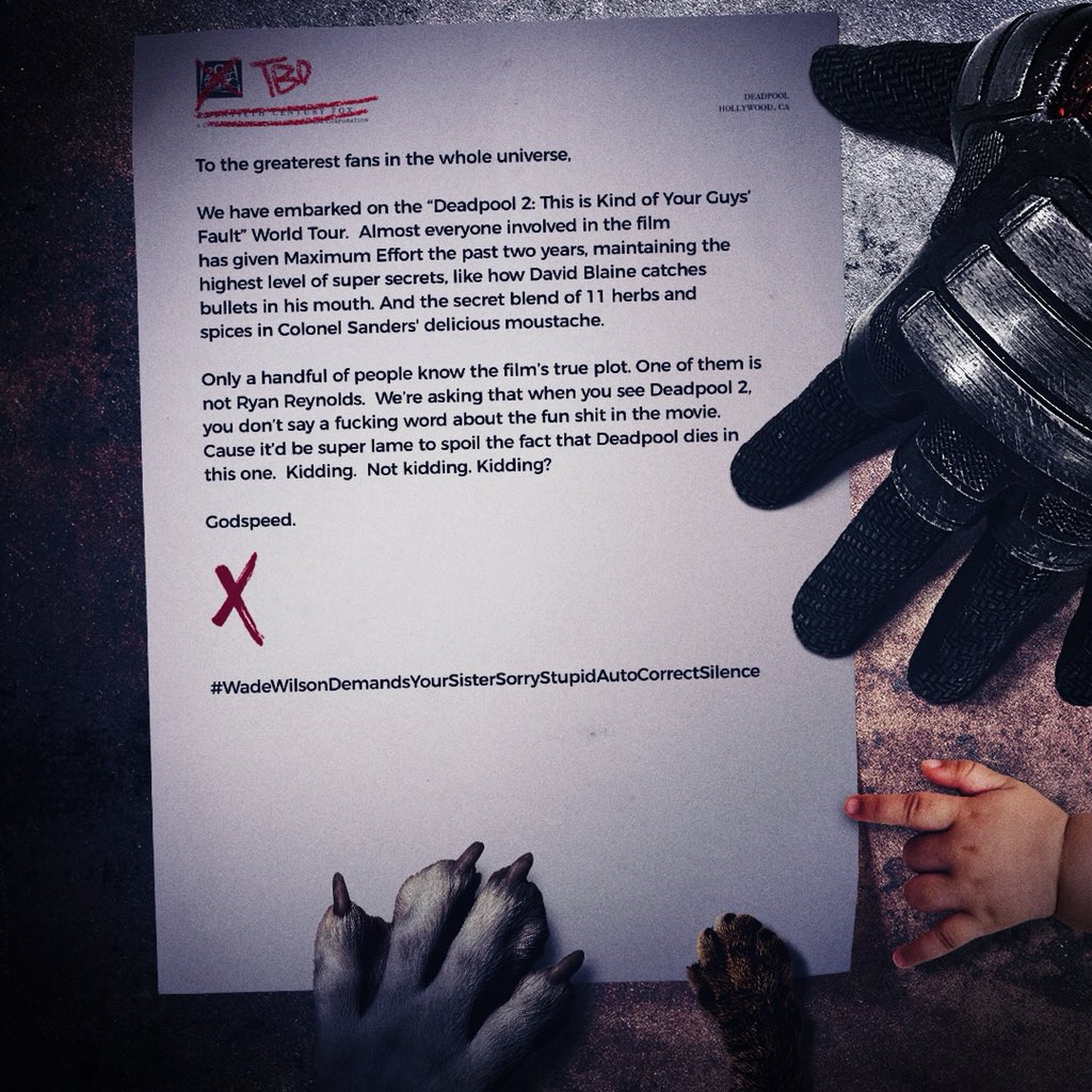 Deadpool Demands Your Sister – Wait, No, Your Silence