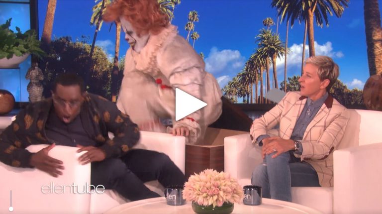 Pennywise Scares the Hell out of Sean “Diddy” Combs on ‘Ellen’