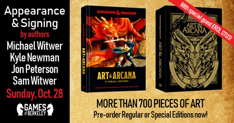 Games of Berkeley to Host D&D “Art and Arcana” Signing Event