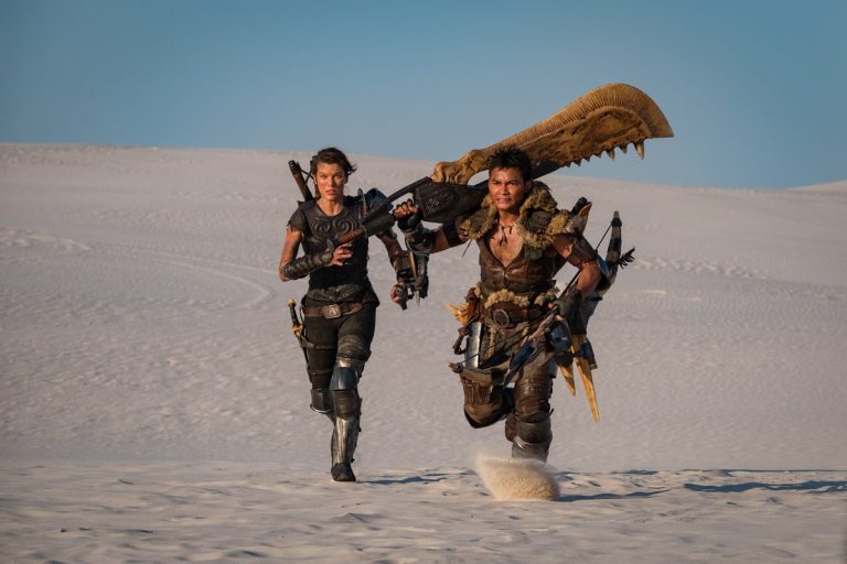 Milla Jovovoich, Tony Jaa With a Jawblade from ‘Monster Hunter’ Movie