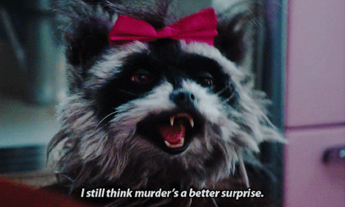 Happy Holidays from Rose the Taxidermy Raccoon-Fork-Hand-Skunk