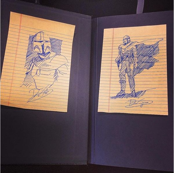 Pedro Pascal Shares Dave Filoni-drawn 'The Mandalorian' Sketch