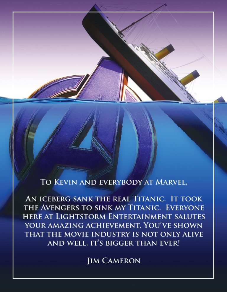 James Cameron’s Strange ‘Avengers: Endgame’ Sinking ‘Titanic’ Congrats