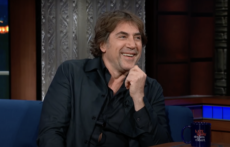 Javier Bardem Invites Colbert to Wear Stillsuit on “Dune Part Two” Set