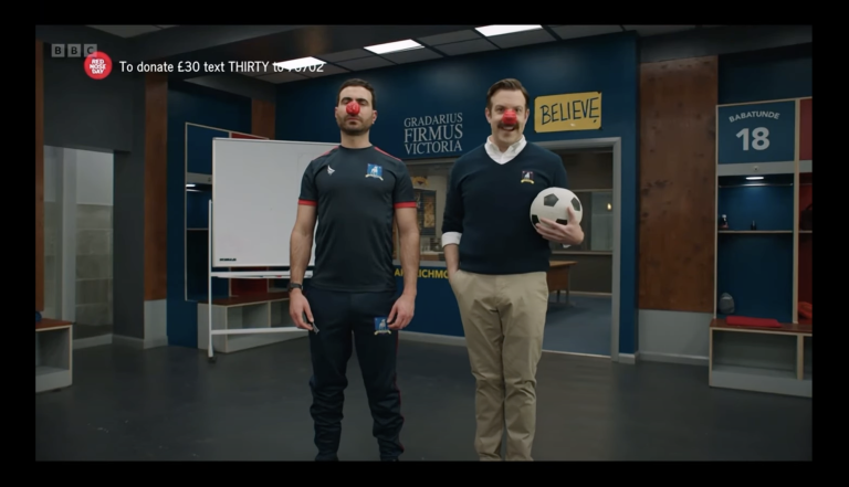 Ted Lasso and Richmond United for Red Nose Day 2022
