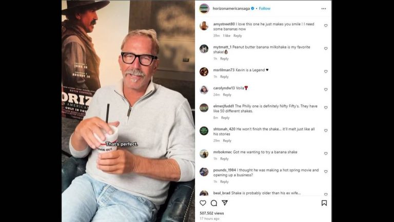 Kevin Costner Really Loves Banana Milkshakes