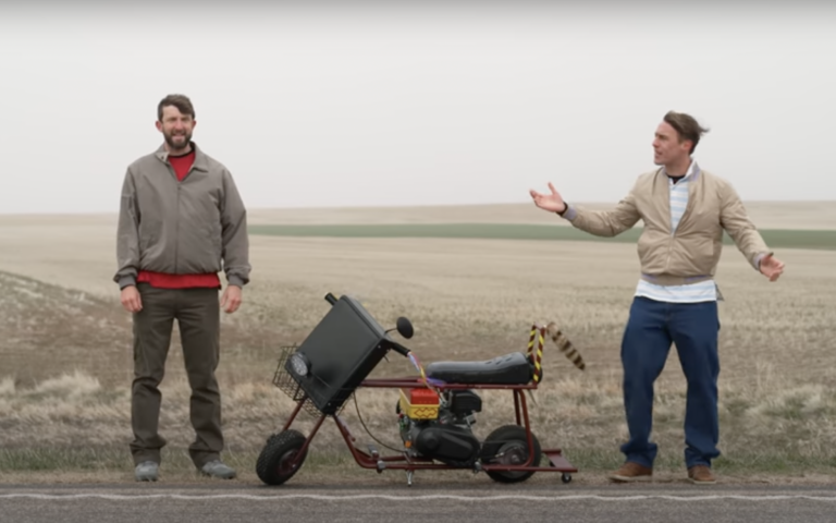 Ultimate “Dumb and Dumber” Fans Recreate Mini Bike Road Trip