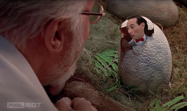 Pee-Wee Herman Replaces ALL Dinosaurs in “Jurassic Park” Deepfake