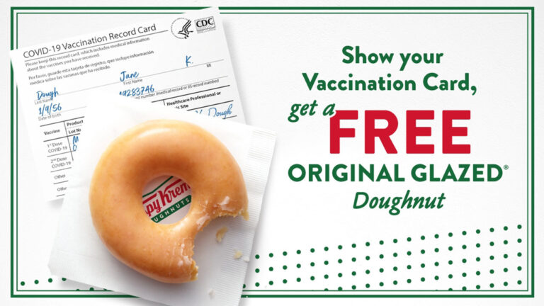 Got your Covid-19 Vaccine? Get a Free Krispy Kreme!