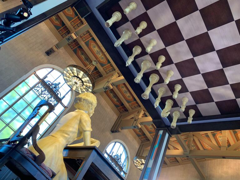 “The Queen’s Gambit” Ceiling Chess Board at LA’s Union Station