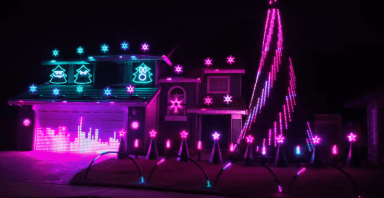 Epic Home Christmas Light Show Uses A-Ha’s “Take On Me”