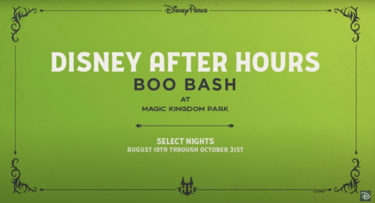 Disney After Hours BOO BASH Announced for Halloween 2021